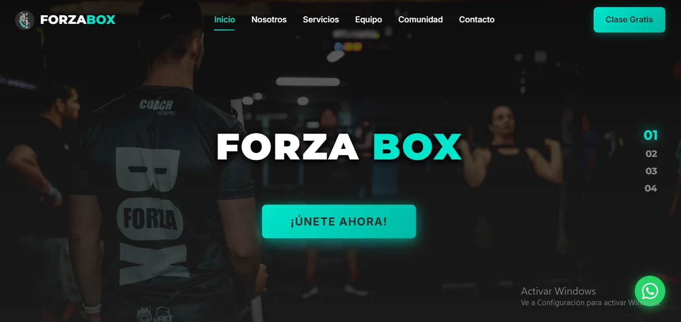 Screenshot del proyecto Página Web ForzaBox